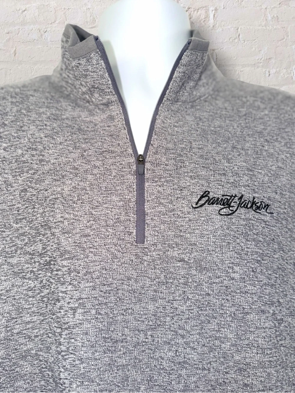 Robert Graham Cariso Luxury Quarter Zip Pullover XL Gray Heathered NWT